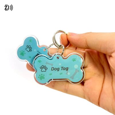 Эпоксидный собачий кость настраиваемый QR-код NTAG 216 888 байт Животный RFID NFC Pet Tag для отслеживания
