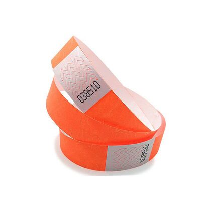 Изготовление логотипа на заказ Водостойкая бумага RFID браслет Горячая штамповка одноразовые браслеты Tyvek Билеты на вечеринки браслеты ID-банда