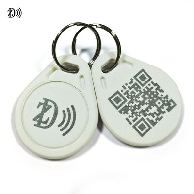 Настраиваемый водонепроницаемый ЛОГО/КР-код ABS Keyfob MIFARE Classic EV1 RFID ABS Keychain для контроля доступа к двери