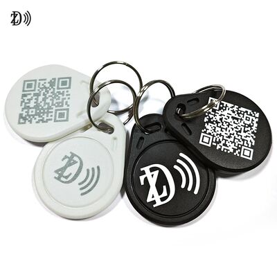 Настраиваемый водонепроницаемый ЛОГО/КР-код ABS Keyfob MIFARE Classic EV1 RFID ABS Keychain для контроля доступа к двери