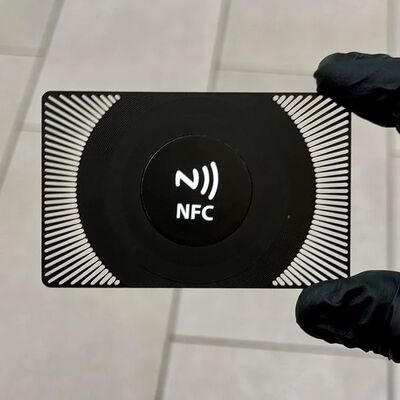 Пользовательская NFC металлическая визитная карточка NTAG216 888 байт 13,56 МГц RFID из нержавеющей стали